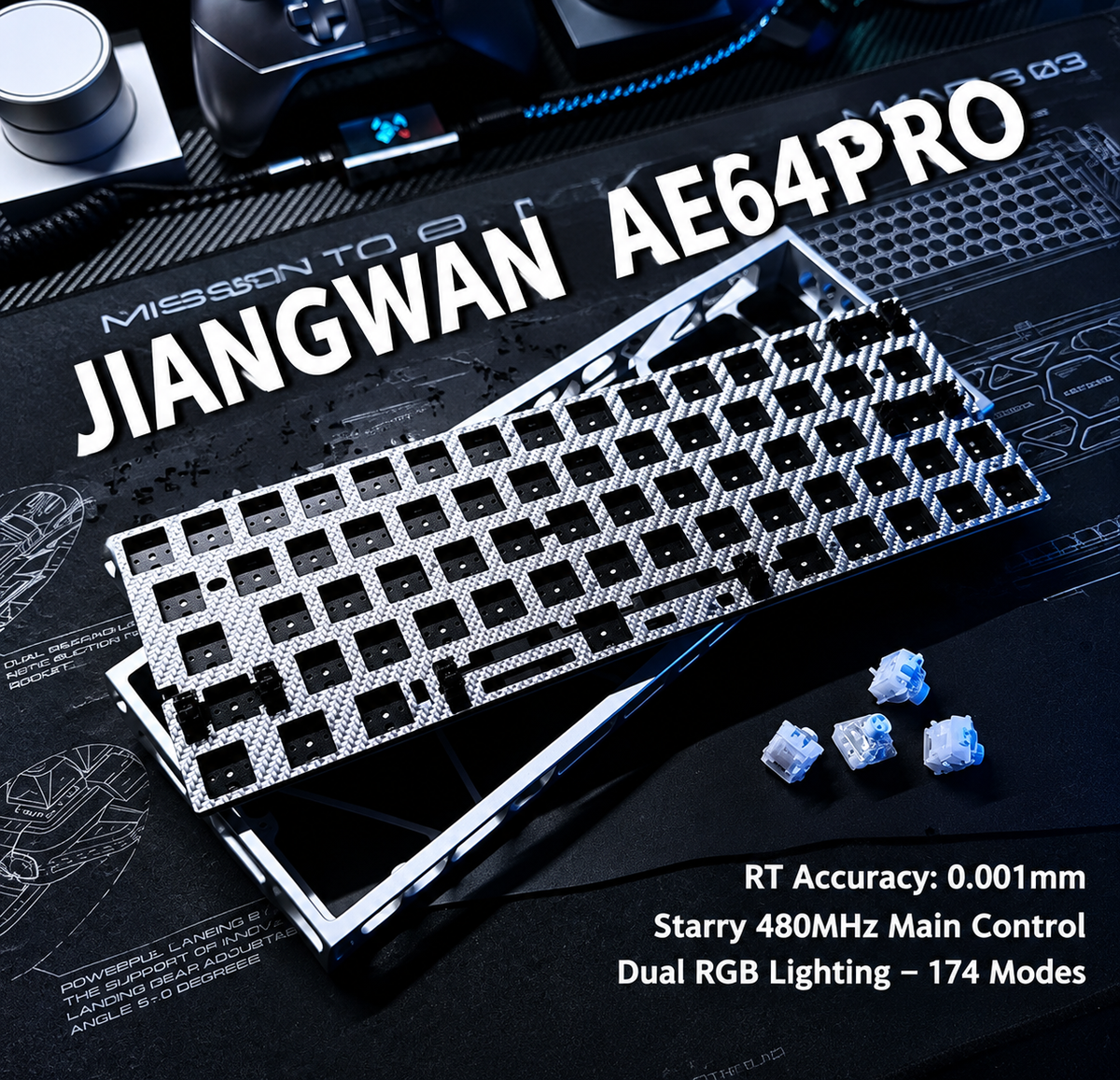 Jiangwan AE61Pro Hall-Effect PCB Kit