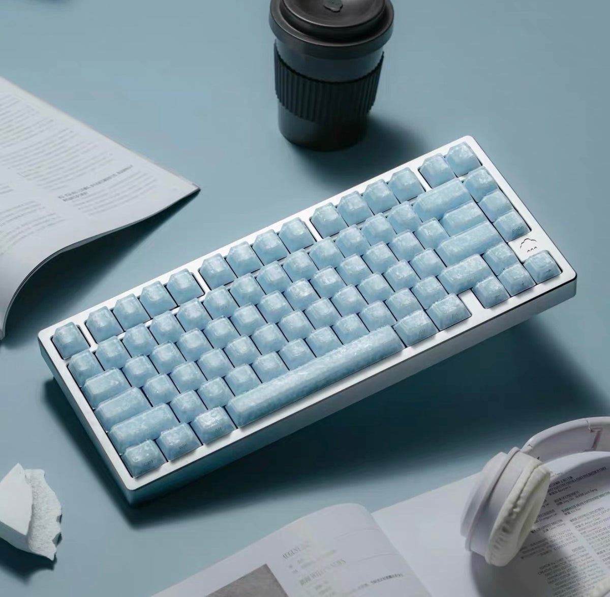 Carbon Blue Jelly Keycaps